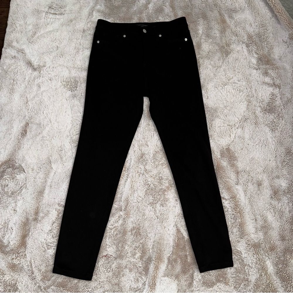 Banana Republic Factory vegan suede black Size 28/6 High Rise Skinny - Picture 1 of 11